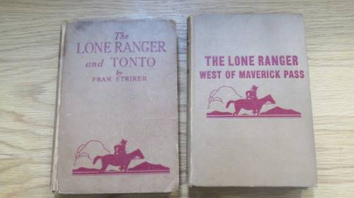 Two Vintage `The Lone Ranger` Hard Cover Books by Fran Striker Details in Description
