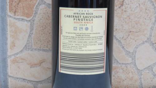 Sealed 750ml Bottle of African Rock Cabernet Sauvignon Pinotage 2004