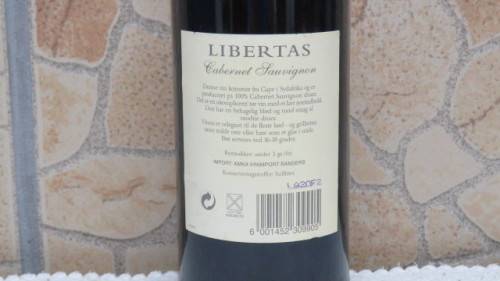 Sealed 750ml Bottle of Libertas 2001 Cabernet Sauvignon