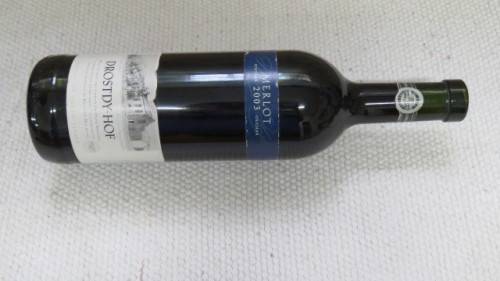 Sealed 750ml Bottle of Drostdy-Hof 2003 Merlot