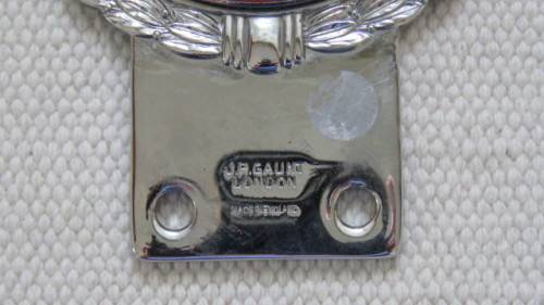 Fantastic Vintage Chrome/Red Enamel J.R. Gaunt London Thistle (Scotland) Car Badge 12 x 8 cm