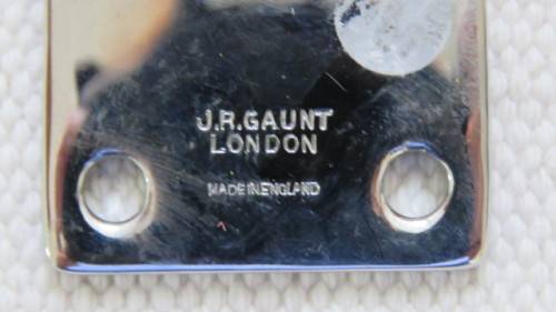 Fantastic Vintage Chrome/Red Enamel J.R. Gaunt London Thistle (Scotland) Car Badge 12 x 8 cm