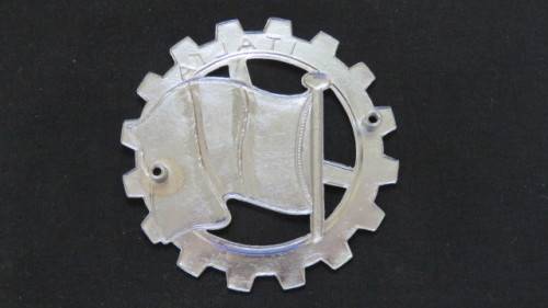 Vintage Circular `Italia` Italian Flag Metal Emblem Badge D: 8cm