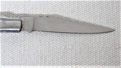 Fantastic Vintage `Laguiole` Folding Knife Two Tone Ochre/Brown Wood Handle L: 21 cm