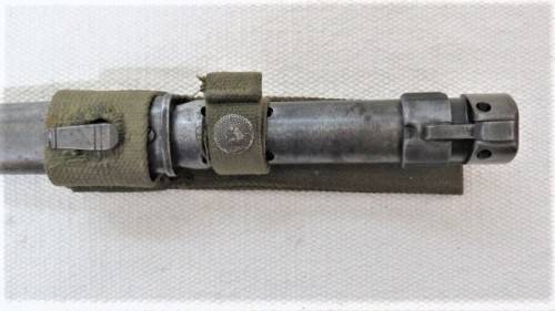 Vintage Union Of South Africa R1 Rifle Bayonet With Web Frog and Metal Scabbard #188303 L: 32 cm