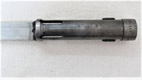 Vintage Union Of South Africa R1 Rifle Bayonet With Web Frog and Metal Scabbard #188303 L: 32 cm