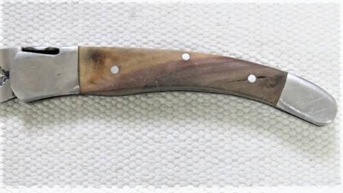 Fantastic Vintage Folding Knife With Wood Handle No Makers Name L: 19,5 cm