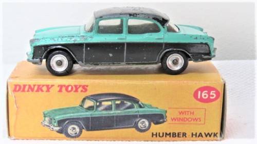 Wonderful Vintage Dinky Toys Meccano Ltd Humber Hawk #165 in Original Box L: 102 mm