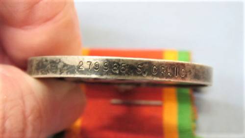 Four WW II Silver Africa Service Medals Issued to Various People Details in Description 136.9 g