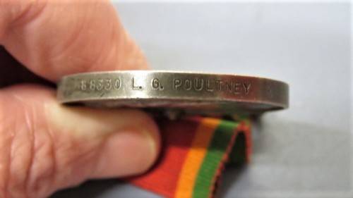 Four WW II Silver Africa Service Medals Issued to Various People Details in Description 136.9 g