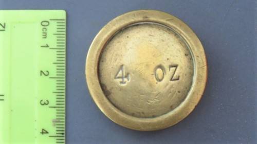 Fabulous Vintage Brass Pancake Weights W&T Avery Set of Four