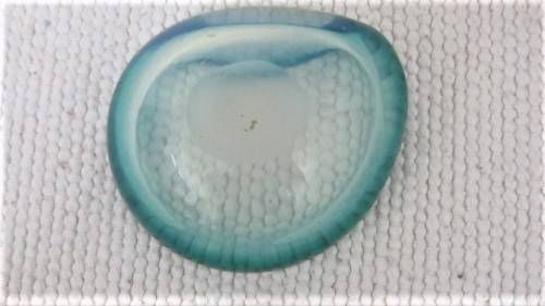 Beautiful Vintage Murano Teal Coloured Small Glass Bowl 100 x 80 mm