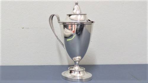 Vintage Sterling Silver #6882 Tall Sugar Bowl With Hinged Lid On Stand 135 x 55 mm 116 g