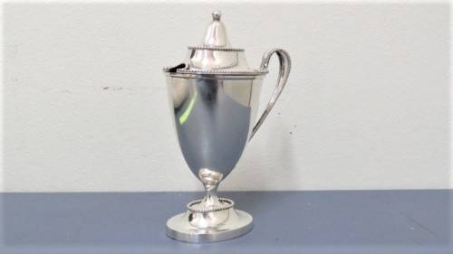 Vintage Sterling Silver #6882 Tall Sugar Bowl With Hinged Lid On Stand 135 x 55 mm 116 g
