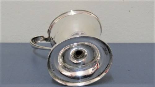 Vintage Sterling Silver #6882 Tall Sugar Bowl With Hinged Lid On Stand 135 x 55 mm 116 g