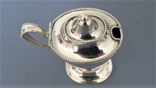 Vintage Sterling Silver #6882 Tall Sugar Bowl With Hinged Lid On Stand 135 x 55 mm 116 g