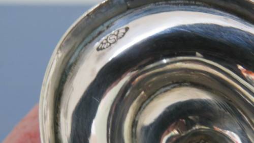 Vintage Sterling Silver #6882 Tall Sugar Bowl With Hinged Lid On Stand 135 x 55 mm 116 g
