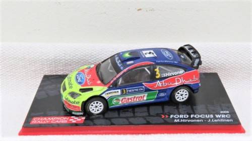 D/Cast Champion Rally Cars 2008 Ford Focus WRC M. Hirvonen - J. Lehtinen No Hard Plastic Cover 1:43