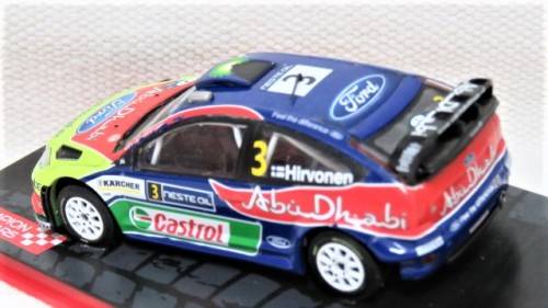 D/Cast Champion Rally Cars 2008 Ford Focus WRC M. Hirvonen - J. Lehtinen No Hard Plastic Cover 1:43
