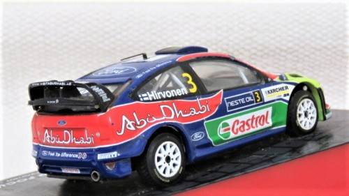 D/Cast Champion Rally Cars 2008 Ford Focus WRC M. Hirvonen - J. Lehtinen No Hard Plastic Cover 1:43