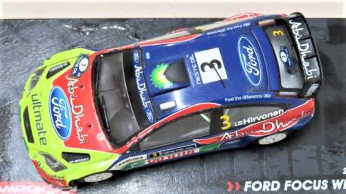 D/Cast Champion Rally Cars 2008 Ford Focus WRC M. Hirvonen - J. Lehtinen No Hard Plastic Cover 1:43