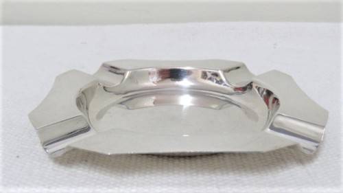 H/Marked Birmingham SJ Rose & Son 1964-65 Silver Square Art Deco Style Ashtray 115 x 115 mm (99 g)