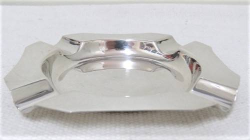 H/Marked Birmingham SJ Rose & Son 1964-65 Silver Square Art Deco Style Ashtray 115 x 115 mm (99 g)