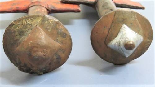 Two Vintage Handmade Saharan Taureg Takouba Swords With Leather Scabbards SOLD AS IS 92 cm