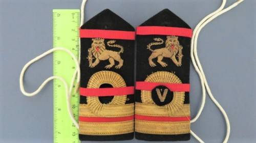Two South African Navy (Pre 1994) Lieutenant Volunteer Medic Epaulettes