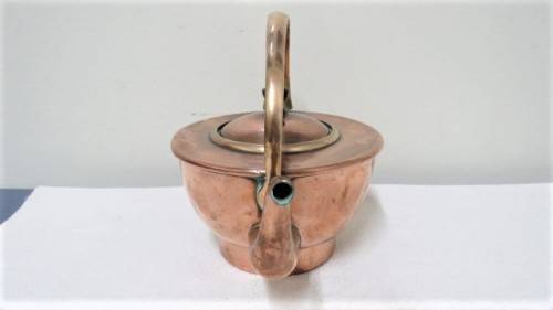 Unbranded Antique Copper & Brass Spirit Kettle On Stand With Burner 27,5 x 15 cm SOLD AS IS