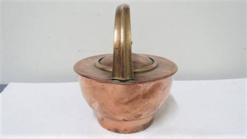 Unbranded Antique Copper & Brass Spirit Kettle On Stand With Burner 27,5 x 15 cm SOLD AS IS