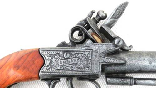 Vintage Replica Non-Firing Flintlock Powder Pistol/Blunderbuss L. Richards No. 6  290 mm SOLD AS IS