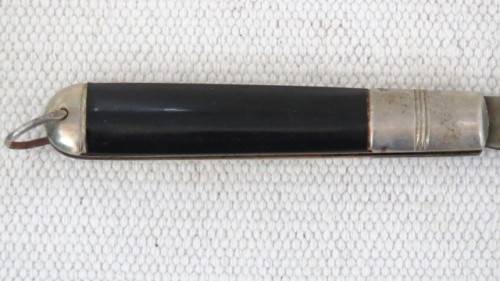 Vintage Richards Sheffield Folding Knife One Blade Cream Handle/Tribal Man L: 180 mm SOLD AS IS