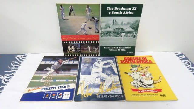 Five Vintage South African Cricket Programmes Details in Description