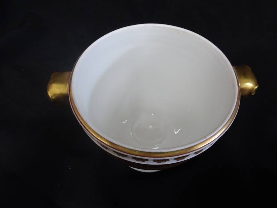Exceptional Hand Painted Porcelain Lidded Coupe Made in Hutschenreuther Germany