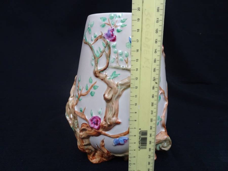 Stunning Vintage 1950`s Clarice Cliff Newport Pottery Indian Tree Pattern Vase Made In England