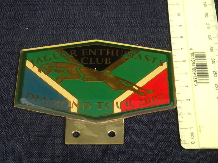 Jaguar Enthusiasts Club, Diamond Tour 2002 Car Badge (H - 7.5cm / B - 10cm)