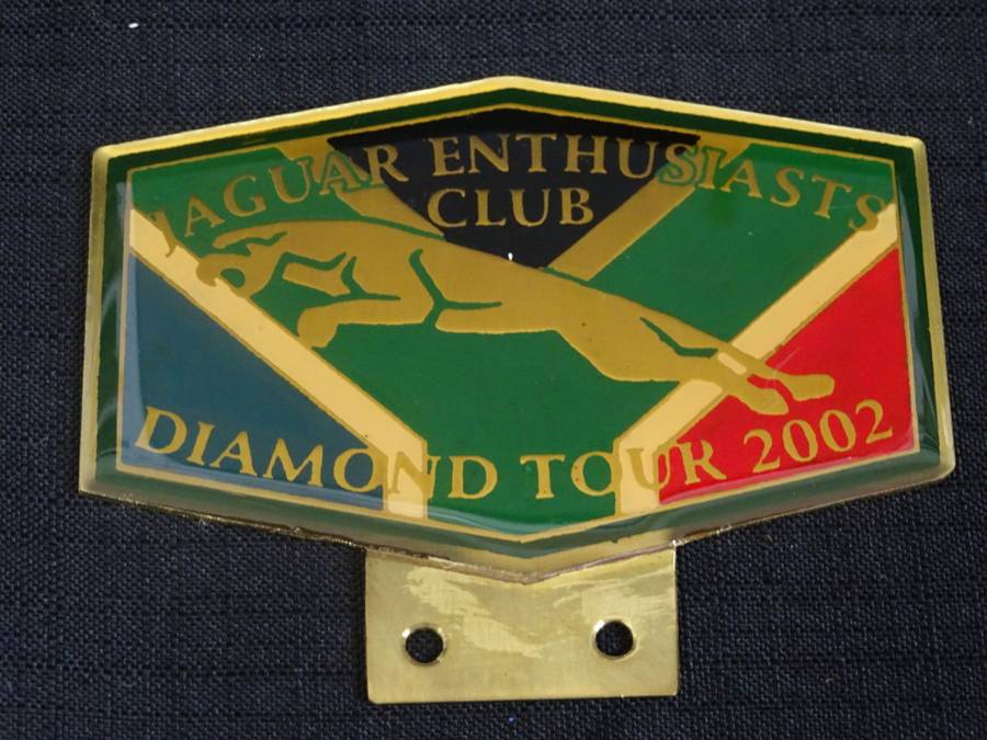 Jaguar Enthusiasts Club, Diamond Tour 2002 Car Badge (H - 7.5cm / B - 10cm)