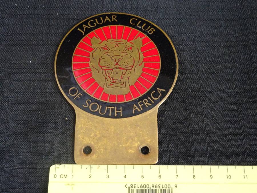 Stunning Jaguar Club Of South African Car Badge (H - 10.5cm / B - 7.5cm)