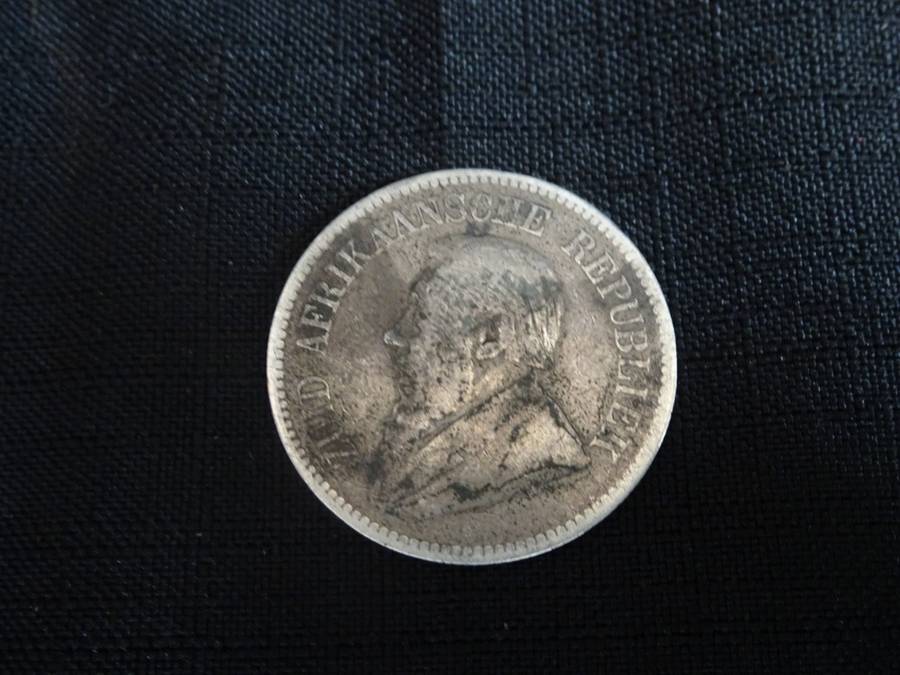Zuid Afrikaansche Republiek (ZAR) Silver 1896 Two And A Half Shillings Coin 13.7 g