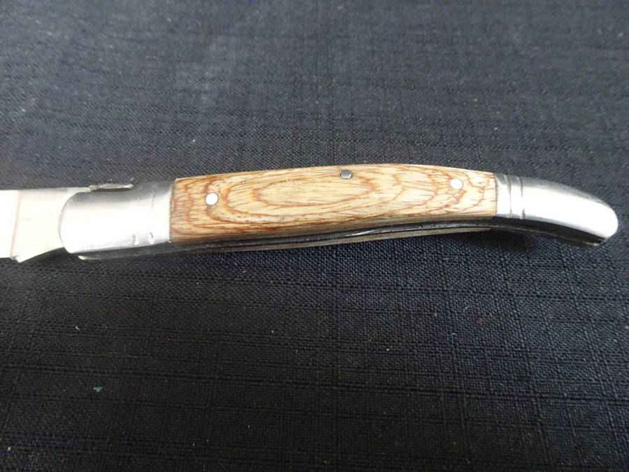 Wonderful Vintage `Laguiole 440` Folding Knife With Wood Handle L: 20cm