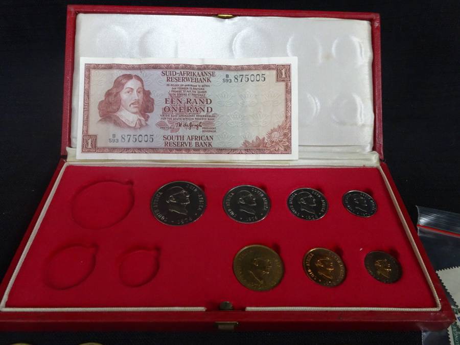 Collection Of South Africa And Other Coins + Germany Stamps