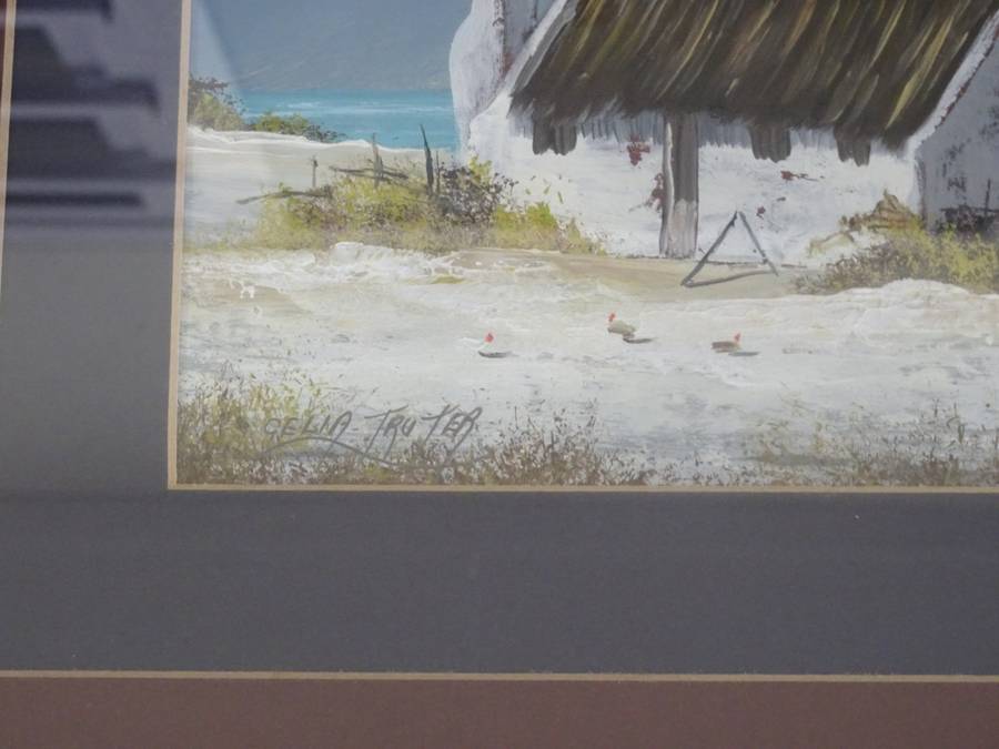 Beautiful Original Oil On Board - S.A. Artist Celia Truter - West Coast Sceen (See My Description)