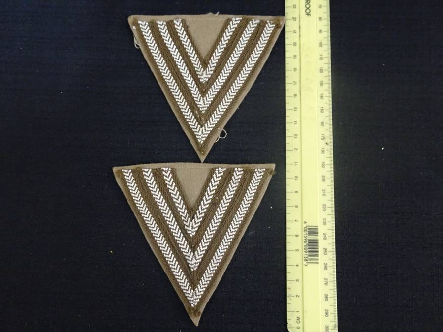 Old South African Defence Force Sergeant Stripe Insignia - Embroidered - Pair