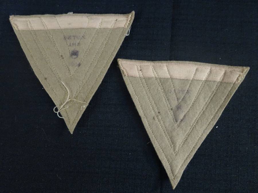 Old South African Defence Force Sergeant Stripe Insignia - Embroidered - Pair