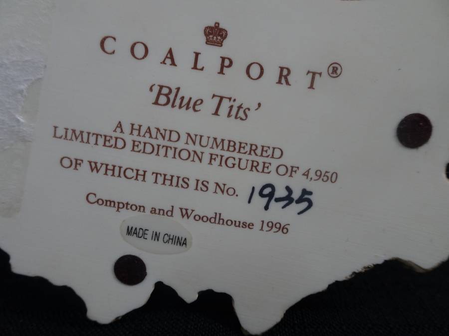 Vintage Limited Edition Coalport Blue Tits Bird Collection - Number 1935/4950