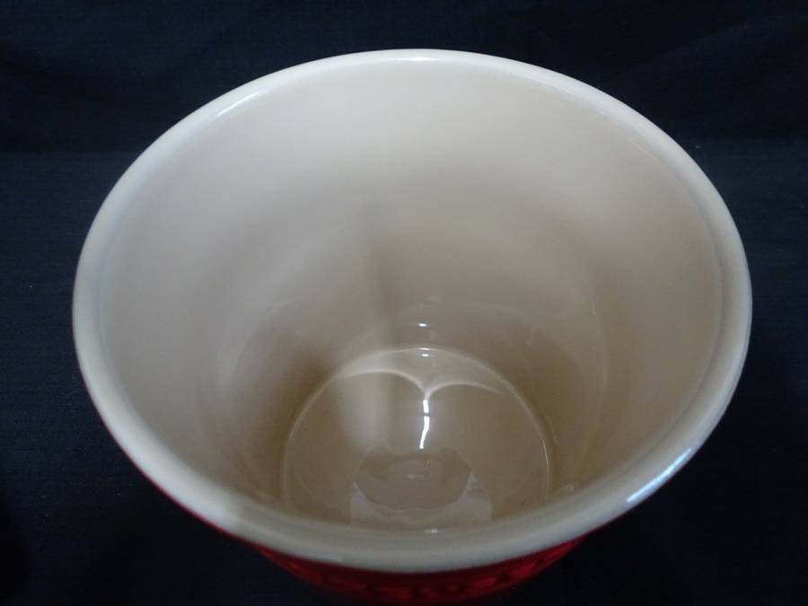 Le Creuset Crock Canister (XL) Cerise Red Ombre Stoneware Lided Kitchen Jar - In Excellent Condition