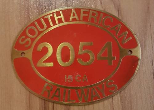 Mini Cab Side Number Plate SAR Steam Locomotive 2054 15CA