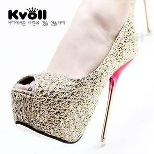 R800*** Kvoll flash card heels silver/gold/red high heels