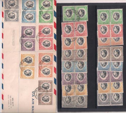 SWA 1937 KGVI CORONATION. 1 UNMOUNTED MINT SET/1 USED SET/FDC SACC 124/31. GOOD VALUE.